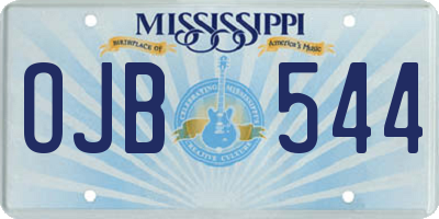 MS license plate OJB544
