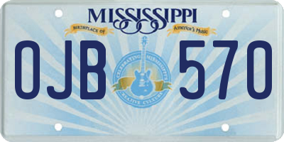 MS license plate OJB570