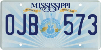 MS license plate OJB573