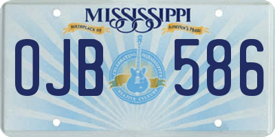 MS license plate OJB586