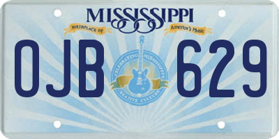 MS license plate OJB629