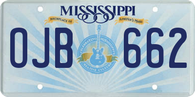 MS license plate OJB662