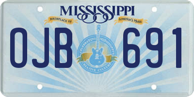 MS license plate OJB691