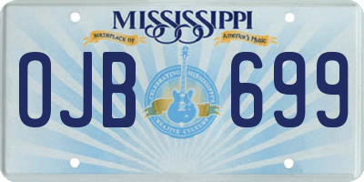 MS license plate OJB699