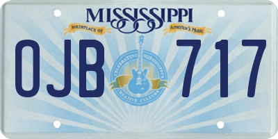 MS license plate OJB717