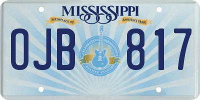 MS license plate OJB817