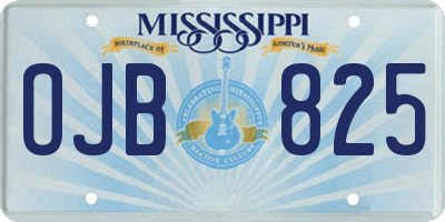 MS license plate OJB825