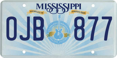 MS license plate OJB877