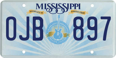 MS license plate OJB897