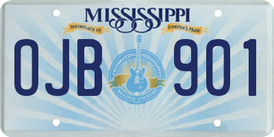 MS license plate OJB901