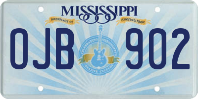 MS license plate OJB902