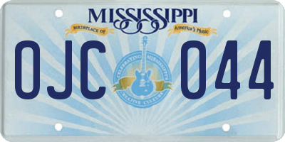 MS license plate OJC044