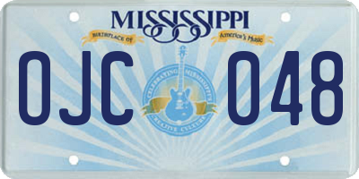 MS license plate OJC048
