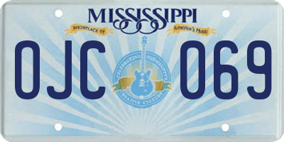 MS license plate OJC069