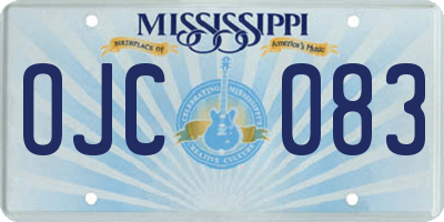 MS license plate OJC083