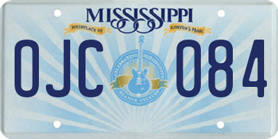 MS license plate OJC084