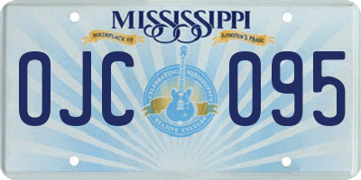 MS license plate OJC095