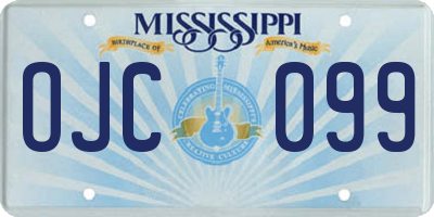 MS license plate OJC099