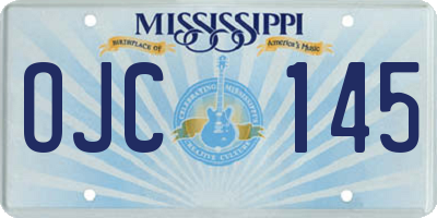 MS license plate OJC145