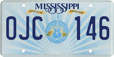 MS license plate OJC146