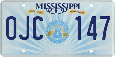 MS license plate OJC147