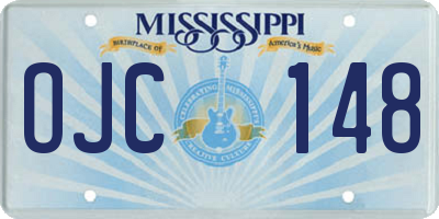 MS license plate OJC148