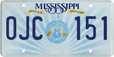 MS license plate OJC151