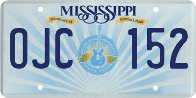 MS license plate OJC152
