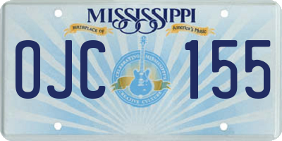 MS license plate OJC155