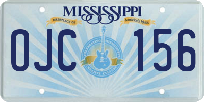 MS license plate OJC156
