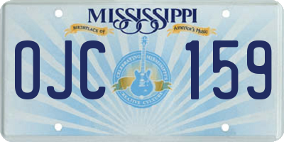 MS license plate OJC159