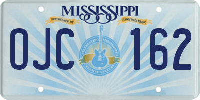 MS license plate OJC162