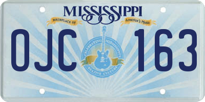MS license plate OJC163