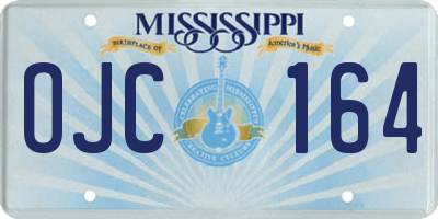 MS license plate OJC164