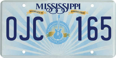 MS license plate OJC165