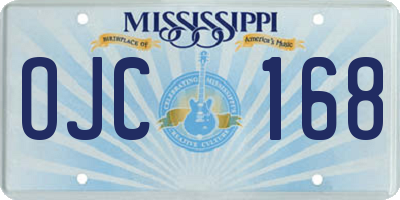 MS license plate OJC168
