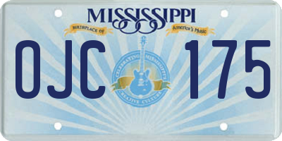 MS license plate OJC175