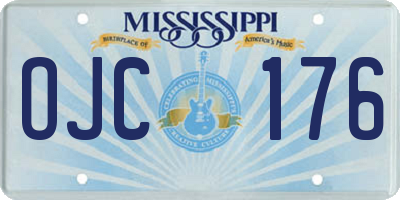 MS license plate OJC176