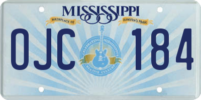 MS license plate OJC184