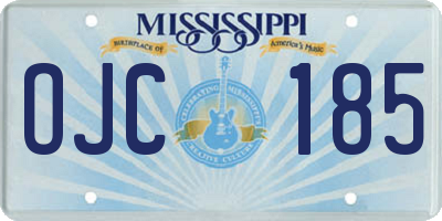 MS license plate OJC185