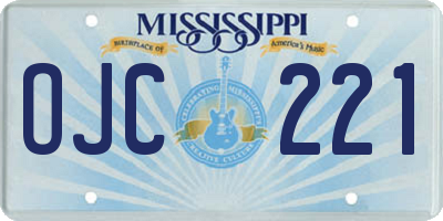 MS license plate OJC221