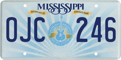 MS license plate OJC246