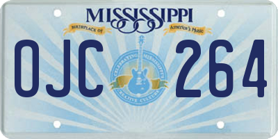 MS license plate OJC264