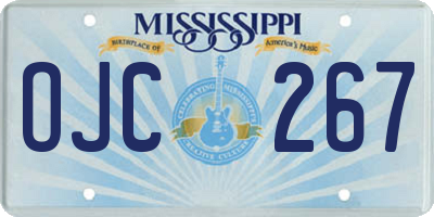 MS license plate OJC267