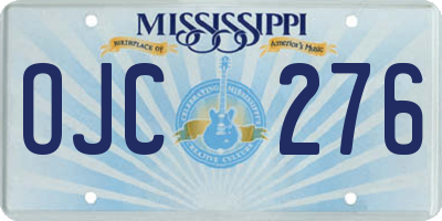 MS license plate OJC276