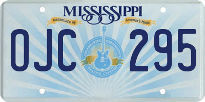 MS license plate OJC295