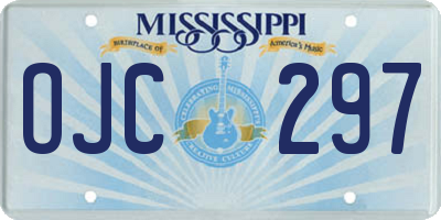 MS license plate OJC297