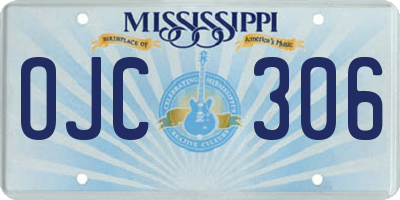 MS license plate OJC306