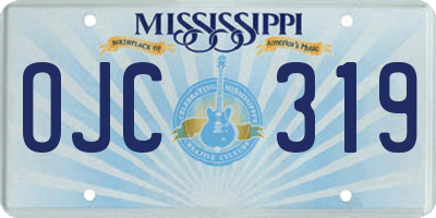 MS license plate OJC319