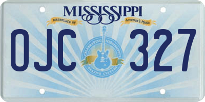 MS license plate OJC327